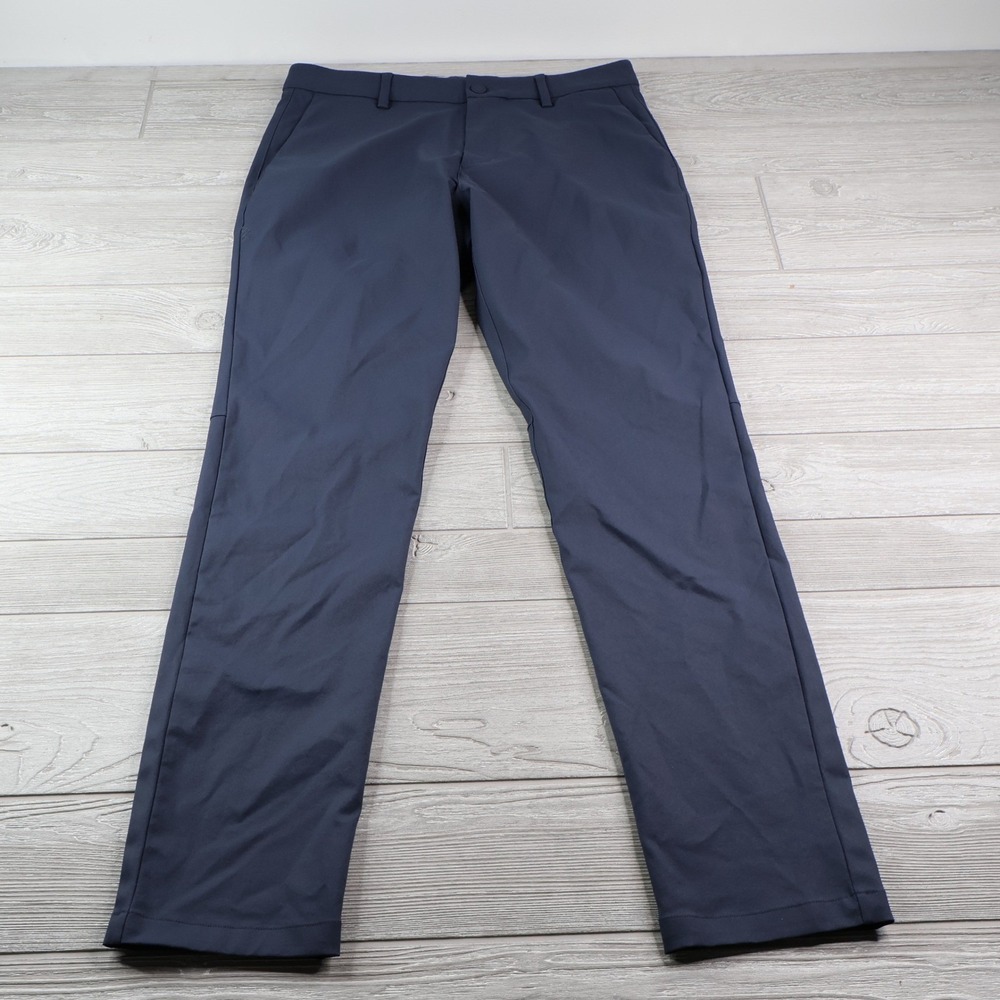 Rhone Gotham Pants Men's 31x32 Slim Fit Navy Blue Performance Stretch